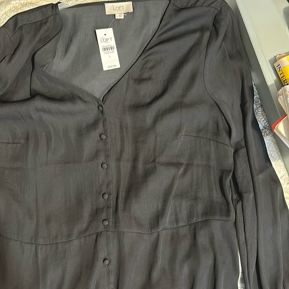 Black womens long sleeve tunic - Picture 3 of 5